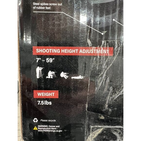 BOG DeathGrip Carbon Fiber Precision Tripod Adjustable Height 7"-59" 7.5lbs - Picture 9 of 13